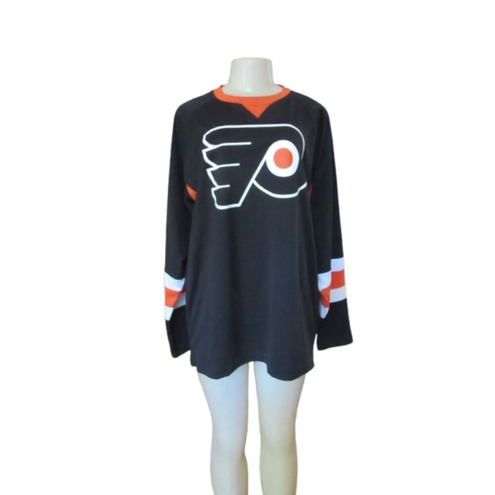 Official NHL Philadelphia Flyers Jersey Black & Orange Size L